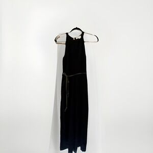 She‎ + Sky Jumpsuit Womens Sz S Black Pants Draped Top Sleeveless Flowy Rear Zip